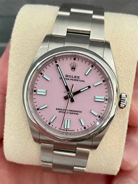 stainless steel rolex with pink face|rolex op 36 candy pink.